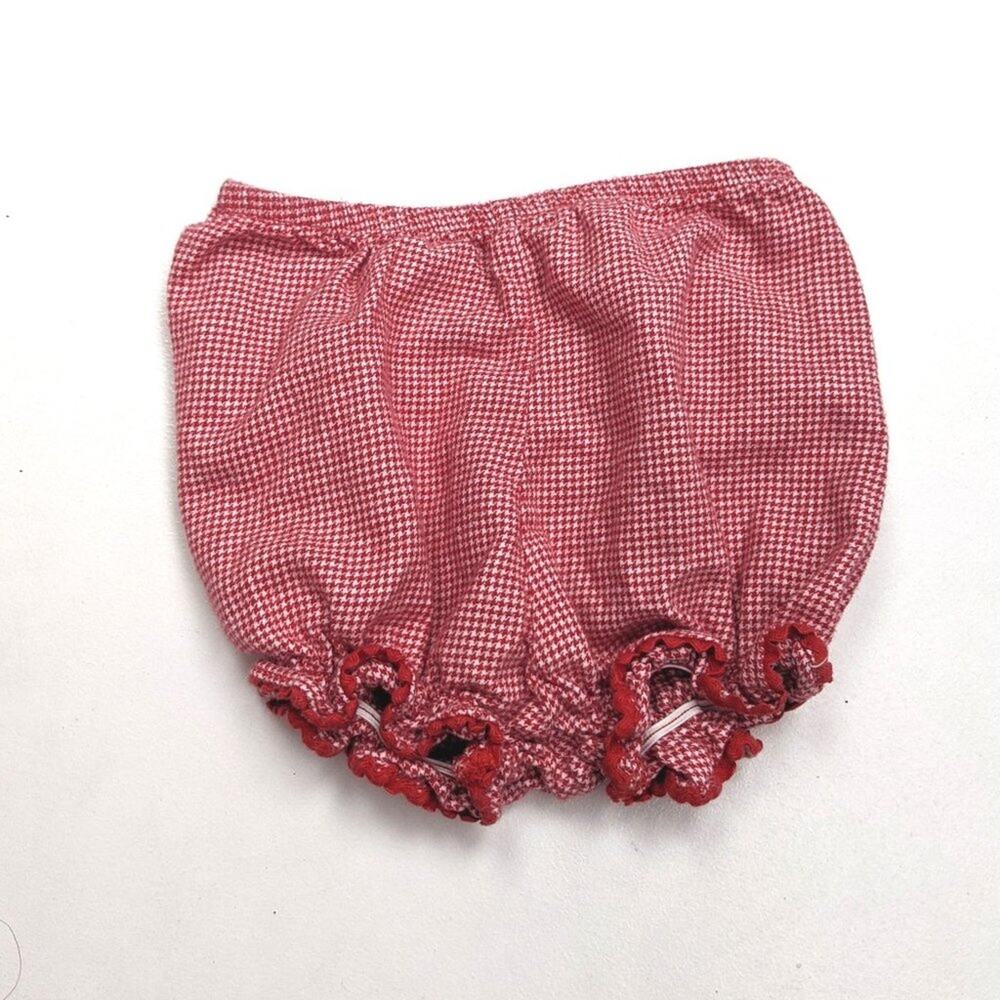 Vintage Red Gingham Bloomers Sz 0-3m